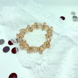 Brown glass handmade bracelet